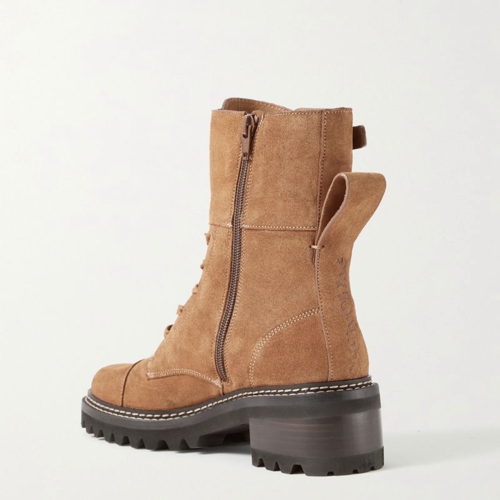 See by Chloe Mallory Suede Combat Boots - Picture 3 of 13